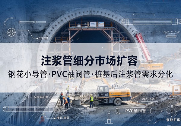 湖北注浆管细分市场扩容，隧道钢花小导管、PVC 袖阀管、桩基后注浆管需求分化